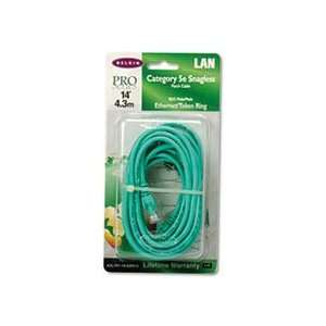  CAT5e Snagless Patch Cable, RJ45 Connectors, 14 ft., Green 