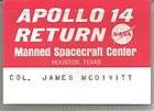 nasa astronaut jim mcdivitt personal apollo 14 return badge apollo