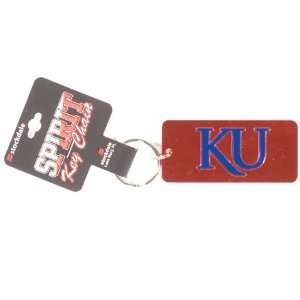  Kansas Jayhawks Key Chain   Blue KU on red Sports 