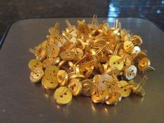 Lot of 100 Grams heavy gold plated laser diodes indium platinum 