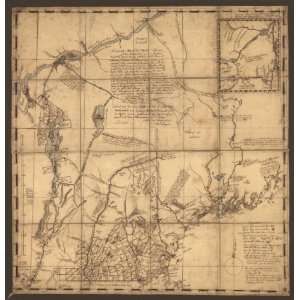 1757 map of Vermont & New Hampshire