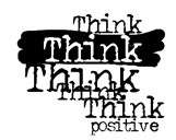 Think Positive UM unmounted rubber stamp by Cherry Pie  