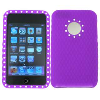 CRYSTAL BLING CASE SKIN APPLE IPOD TOUCH 2 3 PURPLE  