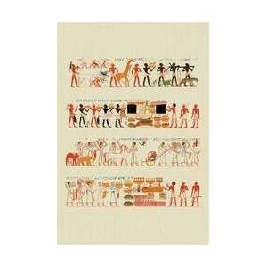 Tributaries from the Tomb of Rekhmara at Thebes 28x42 Giclee on Canvas