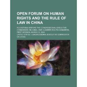  Open forum on human rights and the rule of law in China 