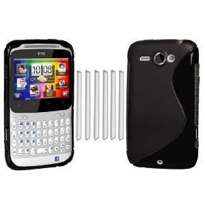  Accessory Pack For The HTC ChaCha S Line Gel Case + 6 x 