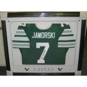 Ron Jaworski Autographed Uniform   Framed ~gai Coa~   Autographed NFL 