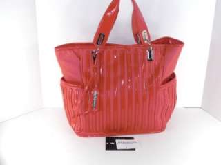 London Fog Coral Margot Leather Like Tote Handbag Purse Authentic 