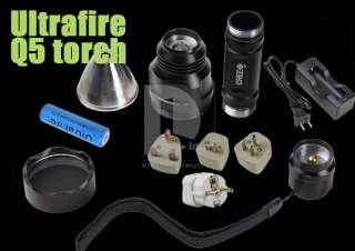 UltraFire C8 CREE XR E Q5 5M LED Flashlight Torch Set  