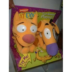  Nickelodeon CAT DOG 2 Headed Plush Handpuppet (1998) Toys 