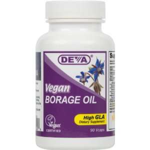  DEVA Vegan Vitamins Vegan Borage Oil 500 mg Vcaps, 90 