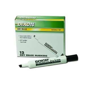  Dixon Dry Erase Markers, Wedge Tip, Set of 12 Markers 