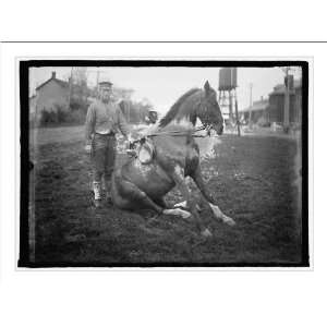 Historic Print (L) U.S. Army horse stunts, Ft. Myer, Va. (prior to 