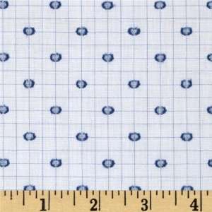  56 Wide Clip Dot Shirting Navy/White Fabric By The Yard 