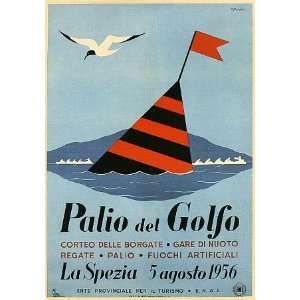  Palio DEL Golfo La Spezia 1956 Sea Bird Ocean Italy Travel 