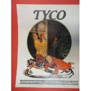  Tyco electric trains 70s Print Ad (2 men/boy/christmas 
