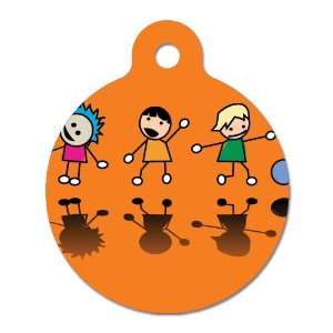  Dodgeball Mania   Pet ID Tag, 2 Sided Full Color, 4 Lines 