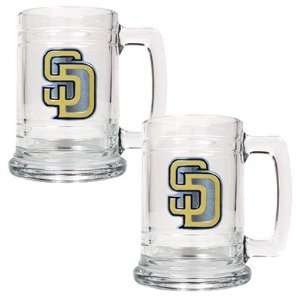  MLB San Diego Padres 15oz. Glass Tankard (Set of 2 