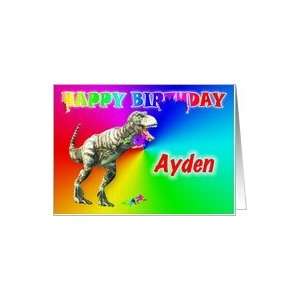  Ayden, T rex Birthday Card Eater Card Health & Personal 