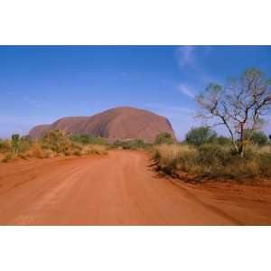    Desert Road and Ayers Rock, Australia , 48x72