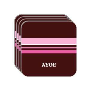 Personal Name Gift   AYOE Set of 4 Mini Mousepad Coasters (pink 