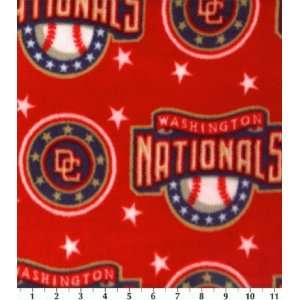   Nationals Baseball Fleece Fabric Print By the Yard