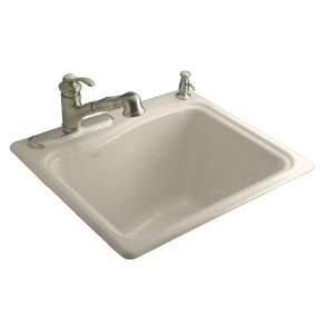   Falls Self Rimming Sink with Single Hole Faucet Drilling, Cane Sugar