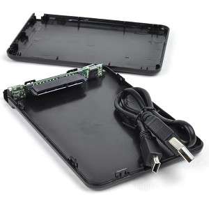   USB 2.0 External SATA HDD Hard Drive Case Enclosure Black  