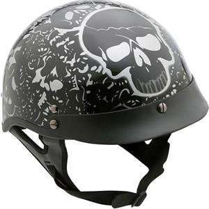  Kerr Shorty Boneyard Helmet   X Small/Black/Silver 