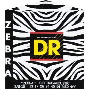 DR Strings Zebra   Acoustic Electric Round Core 13 56
