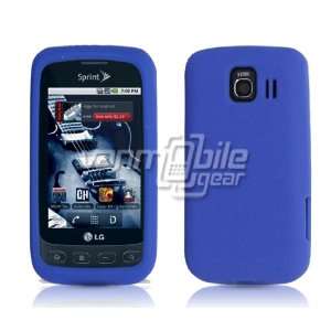  VMG LG Optimus S   Blue Soft Rubber Silicone Gel Skin Case 