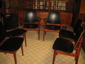 DANISH MODERN ARNE HOVMAND OLSEN TEAK Dining Chairs  