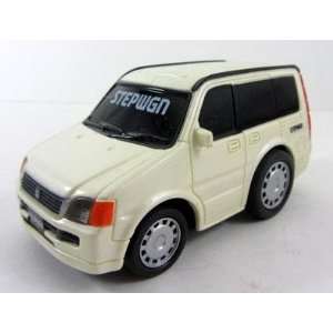  Honda Stepwgn SUV White Pullback Action   Made by T.T.C 
