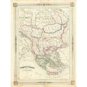    Vuillemin 1846 Antique Map of Turkey in Europe