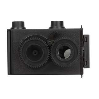 DIY 35mm DC67 Film Lomo TLR Twin Lens Reflex Plactic Toy Camera Black 