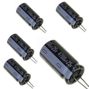   ) 25V 105C Radial Electrolytic Capacitor (Pack of 5) Electronics