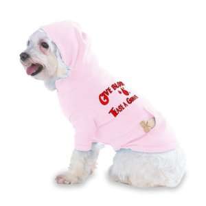 com Give Blood Tease a Guinea Pig Hooded (Hoody) T Shirt with pocket 