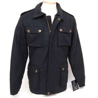 New Mens Wool Coat Hip Length Jacket Zipper by 20/20 Cargo Pocket 