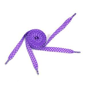  (Purple) Dot Flat shoelaces 120~125cm (1999 1) Toys 