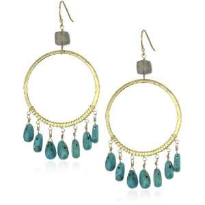  Leslie Danzis 14k Gold Vermeil Turquoise Earrings Jewelry