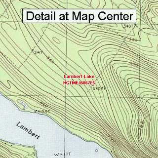  USGS Topographic Quadrangle Map   Lambert Lake, Maine 