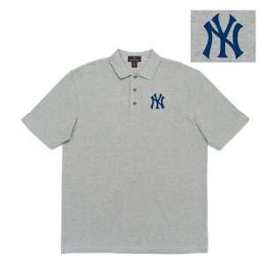  New York Yankees MLB Classic Polo Shirt (Heather Grey) (X 