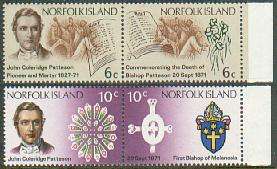 Norfolk 144 147a pairs, MNH. Michel 124 127. Centenary of the death 