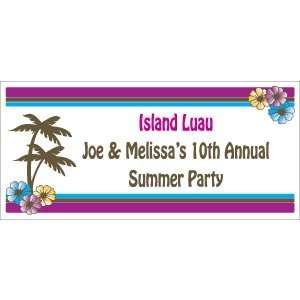  Island Luau Personalized Banner Toys & Games