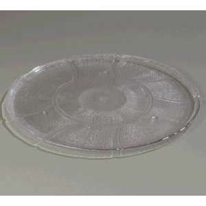   6943 16 Round Petal Mist Plastic Catering Tray