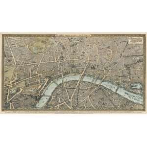   1892 Pictorial Plan of London by Charles Baker & Co.