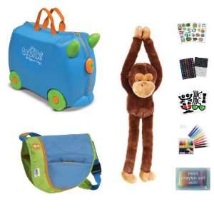  Melissa & Doug Blue Suitcase Trunki with Monkey with 