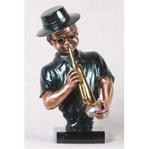   Jazz Trumpet Player With Shades And Hat Display Statue