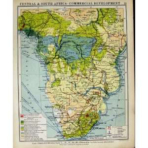 1925 Map South Africa Commercial Development British 