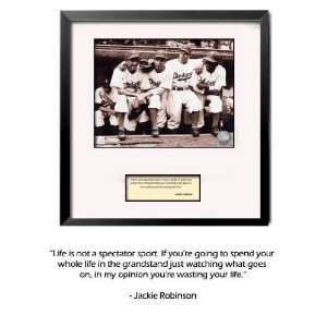  Jackie Robinson Quote   Life Custom Framed Photograph 
